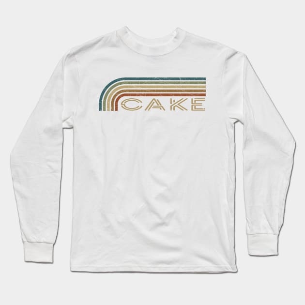 Cake Retro Stripes Long Sleeve T-Shirt by paintallday